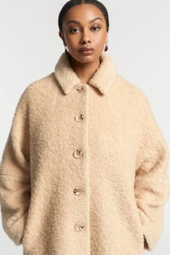 Xandres Manteau long en tissu bouclé-Femme Xandres Plus|Manteaux & Vestes