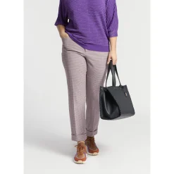 Xandres Pantalon avec fin motif à carreaux-Femme Xandres Plus|Pantalons