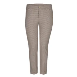 Xandres Pantalon avec fin motif à carreaux-Femme Xandres Plus|Pantalons