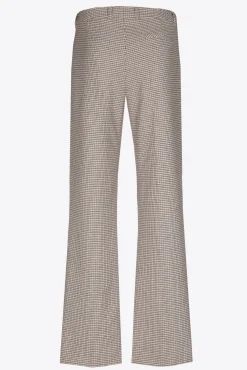Xandres Pantalon avec motif à petits carreaux-Femme Pantalons
