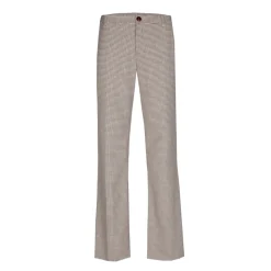 Xandres Pantalon avec motif à petits carreaux-Femme Pantalons