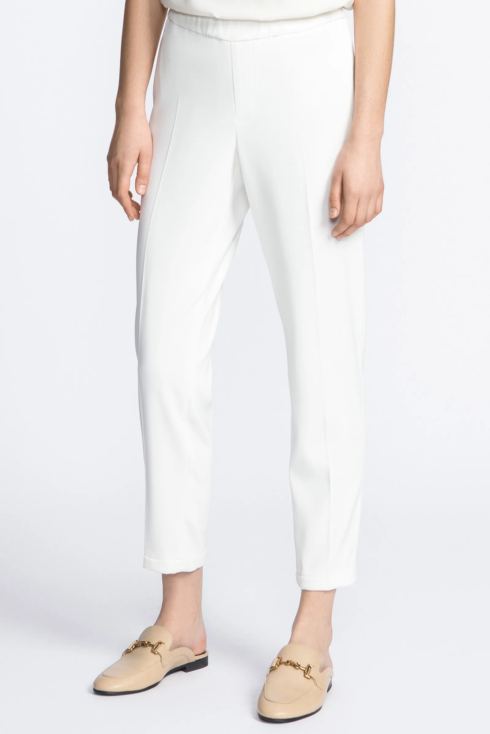 Xandres Pantalon blanc habillé-Femme Essentials|Pantalons