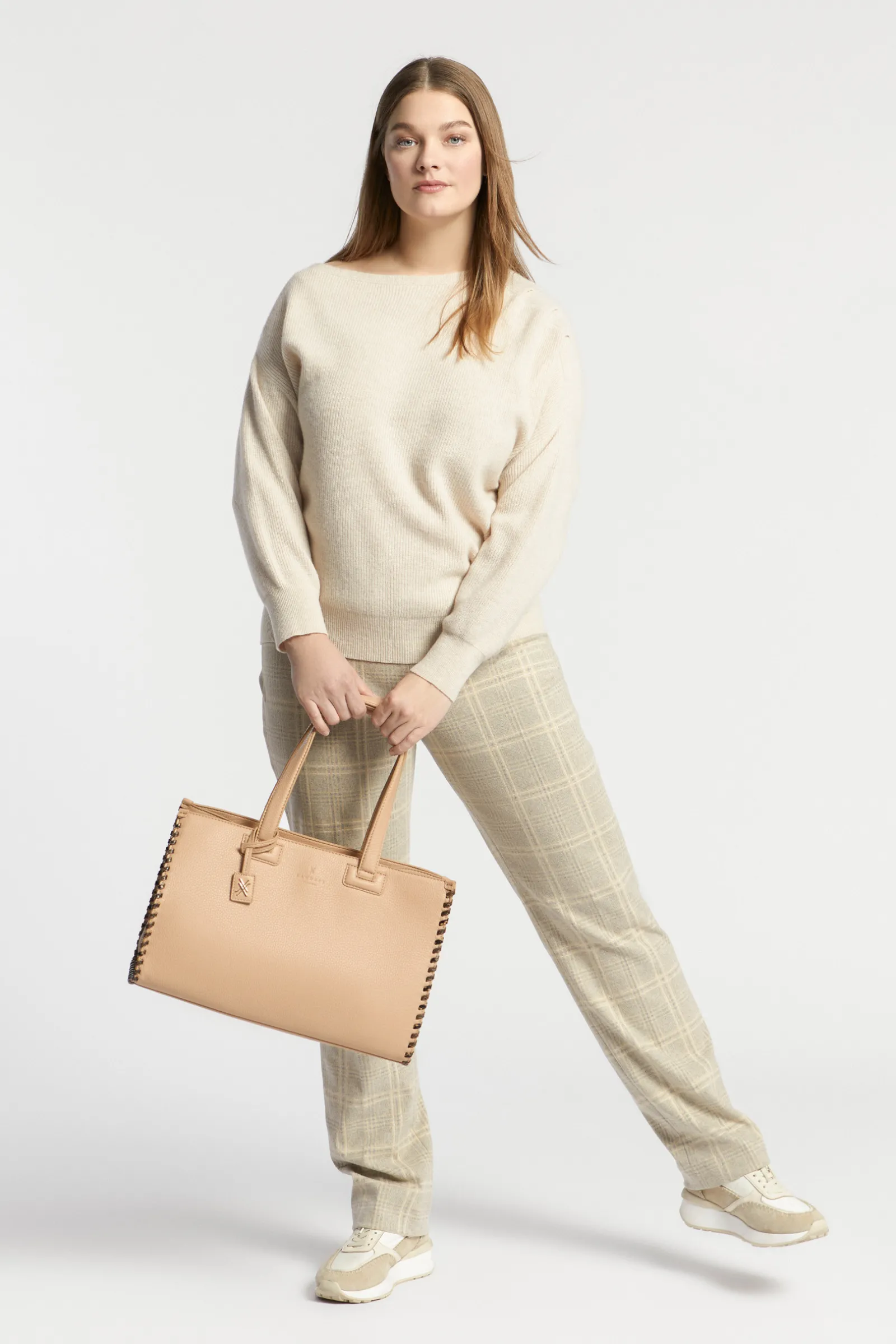 Xandres Pantalon à carreaux-Femme Xandres Plus|Pantalons