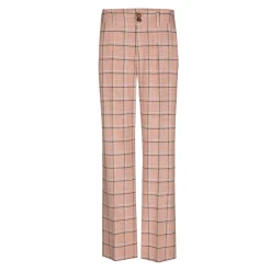Xandres Pantalon à carreaux à jambes droites-Femme Pantalons