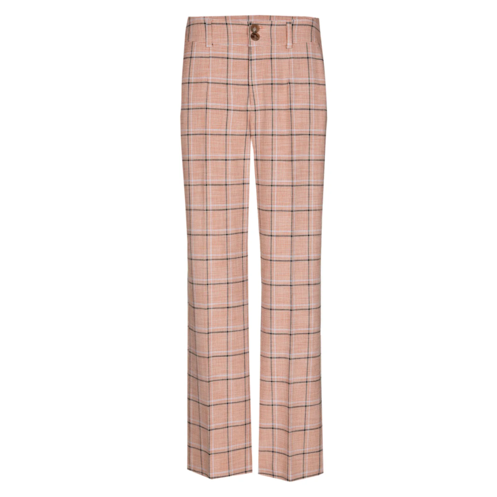 Xandres Pantalon à carreaux à jambes droites-Femme Pantalons