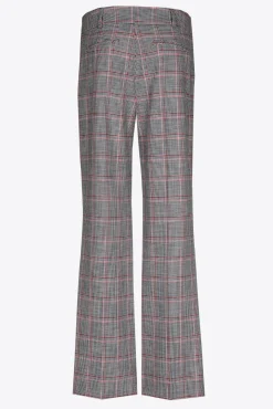 Xandres Pantalon à carreaux à jambes droites-Femme Pantalons