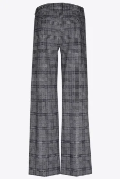 Xandres Pantalon à carreaux à jambes larges-Femme Pantalons