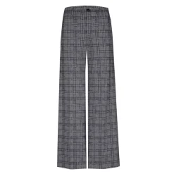 Xandres Pantalon à carreaux à jambes larges-Femme Pantalons