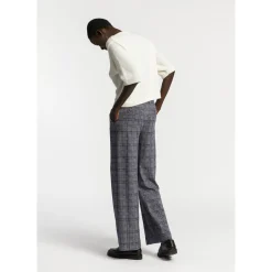 Xandres Pantalon à carreaux à jambes larges-Femme Pantalons