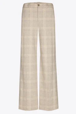 Xandres Pantalon à carreaux à jambes larges-Femme Pantalons