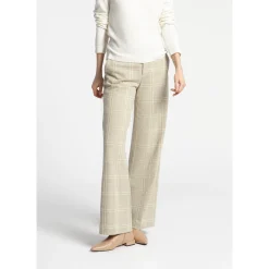Xandres Pantalon à carreaux à jambes larges-Femme Pantalons