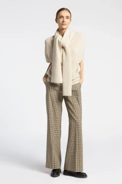 Xandres Pantalon à carreaux à jambes larges-Femme Pantalons