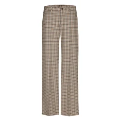 Xandres Pantalon à carreaux à jambes larges-Femme Pantalons
