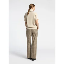 Xandres Pantalon à carreaux à jambes larges-Femme Pantalons