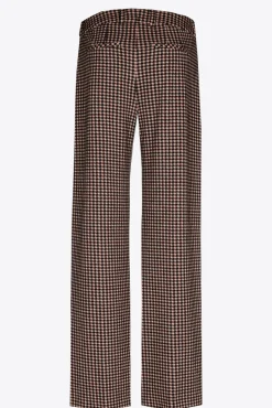 Xandres Pantalon à carreaux à jambes larges-Femme Pantalons