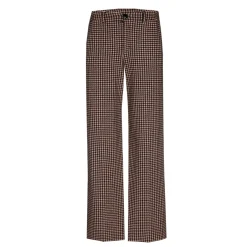 Xandres Pantalon à carreaux à jambes larges-Femme Pantalons