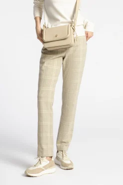 Xandres Pantalon à carreaux à jambes étroites-Femme Pantalons