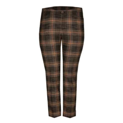 Xandres Pantalon à carreaux à jambes étroites-Femme Xandres Plus|Pantalons