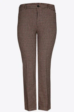 Xandres Pantalon à carreaux à jambes étroites-Femme Xandres Plus|Pantalons