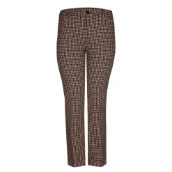 Xandres Pantalon à carreaux à jambes étroites-Femme Xandres Plus|Pantalons