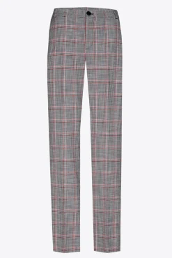 Xandres Pantalon à carreaux à jambes étroites-Femme Pantalons