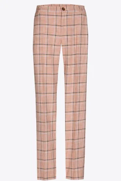 Xandres Pantalon à carreaux à jambes étroites-Femme Pantalons