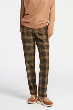 Xandres Pantalon à carreaux à larges motifs-Femme Pantalons