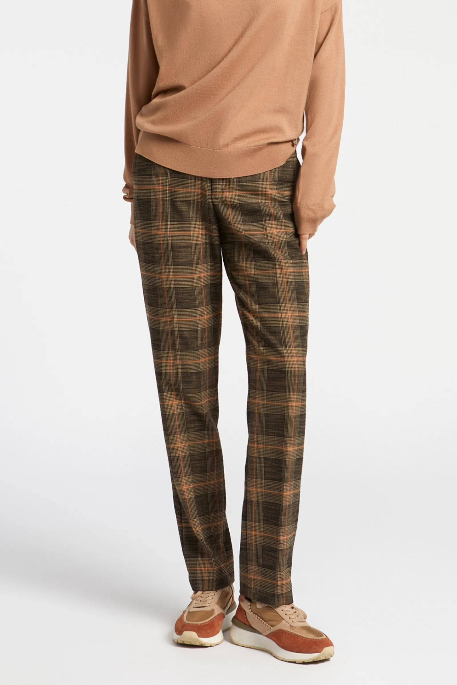 Xandres Pantalon à carreaux à larges motifs-Femme Pantalons