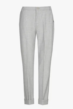 Xandres Pantalon chino gris avec bord retourné-Femme Essentials|Pantalons