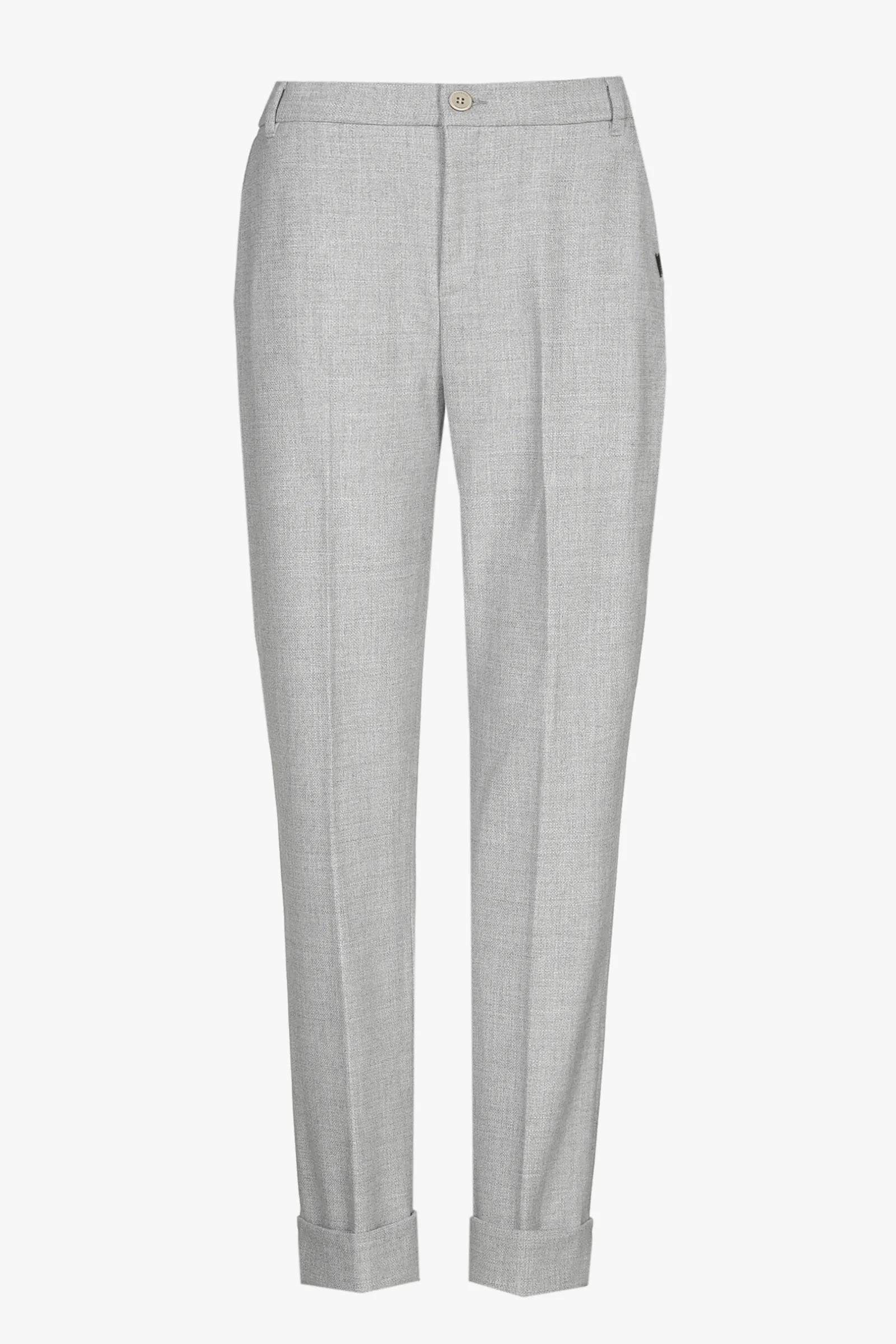 Xandres Pantalon chino gris avec bord retourné-Femme Essentials|Pantalons