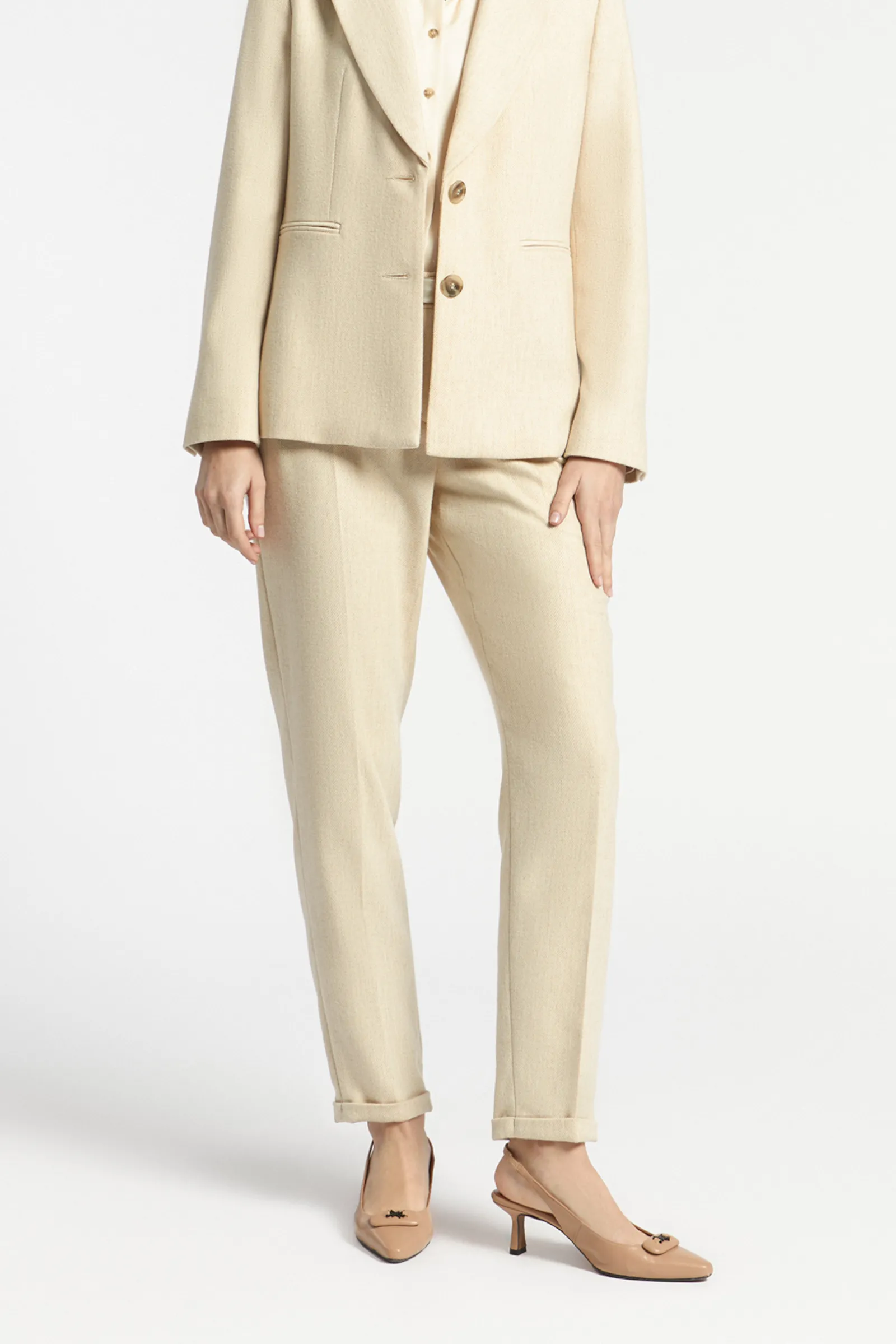 Xandres Pantalon de costume à jambes étroites-Femme Pantalons