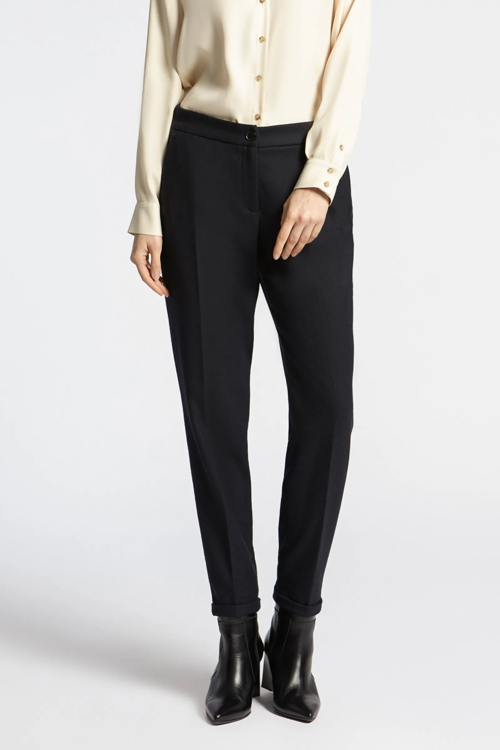 Xandres Pantalon de costume à jambes étroites-Femme Pantalons