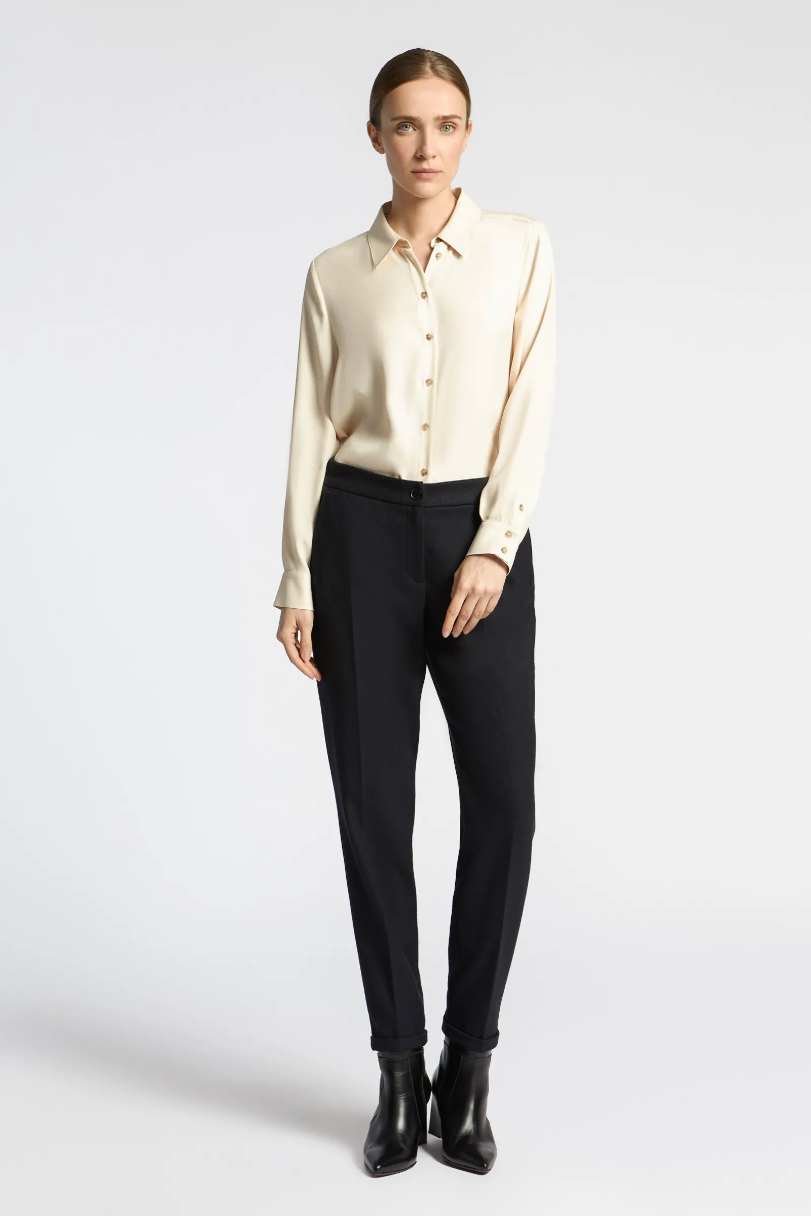 Xandres Pantalon de costume à jambes étroites-Femme Pantalons