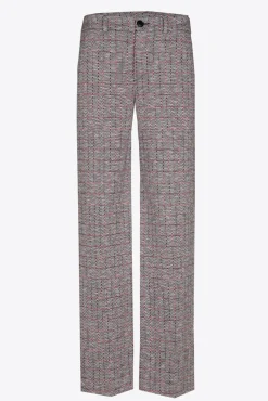 Xandres Pantalon doux à carreaux-Femme Pantalons