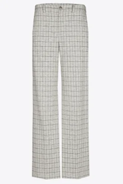 Xandres Pantalon doux à carreaux-Femme Pantalons