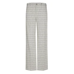 Xandres Pantalon doux à carreaux-Femme Pantalons
