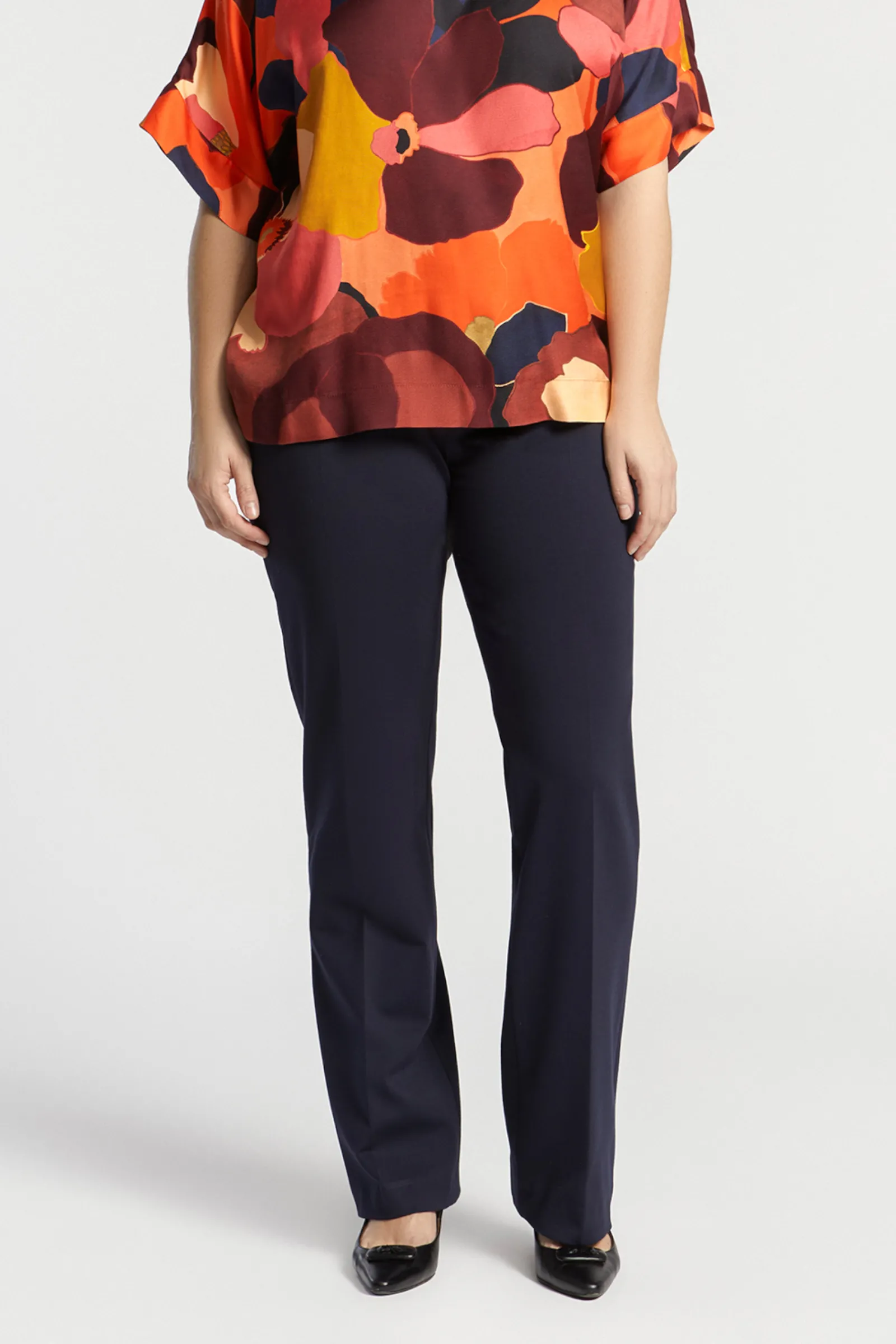 Xandres Pantalon doux à jambes droites-Femme Xandres Plus|Pantalons