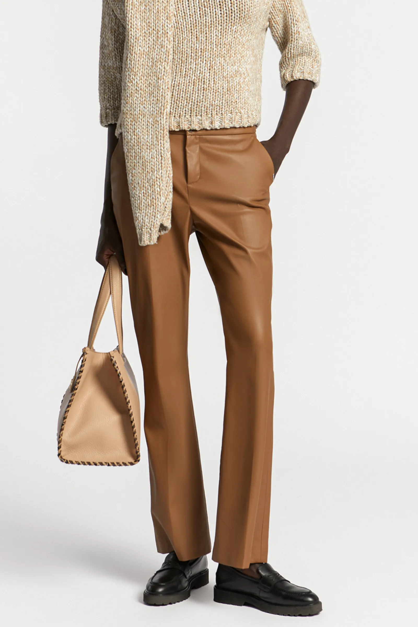 Xandres Pantalon en faux cuir-Femme Pantalons