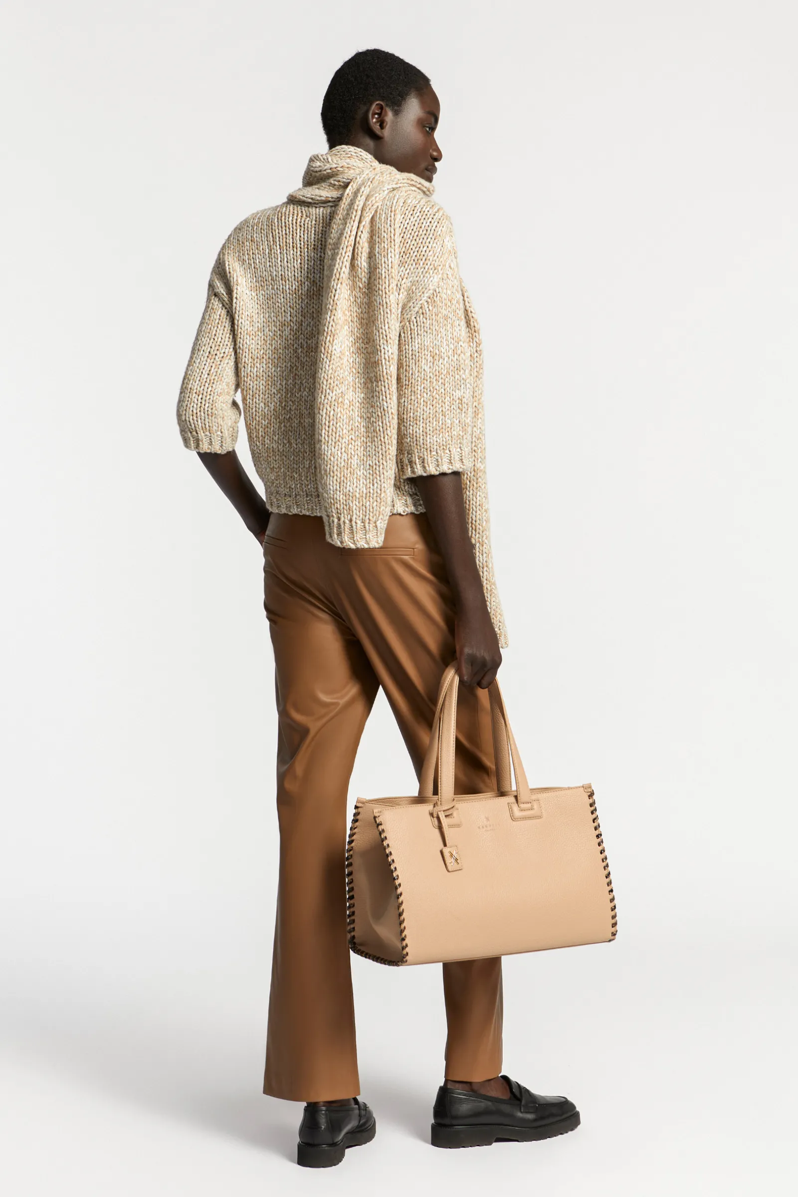Xandres Pantalon en faux cuir-Femme Pantalons