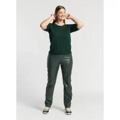 Xandres Pantalon en faux cuir à élastique-Femme Xandres Plus|Pantalons