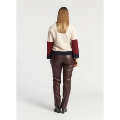 Xandres Pantalon en faux cuir à élastique-Femme Xandres Plus|Pantalons