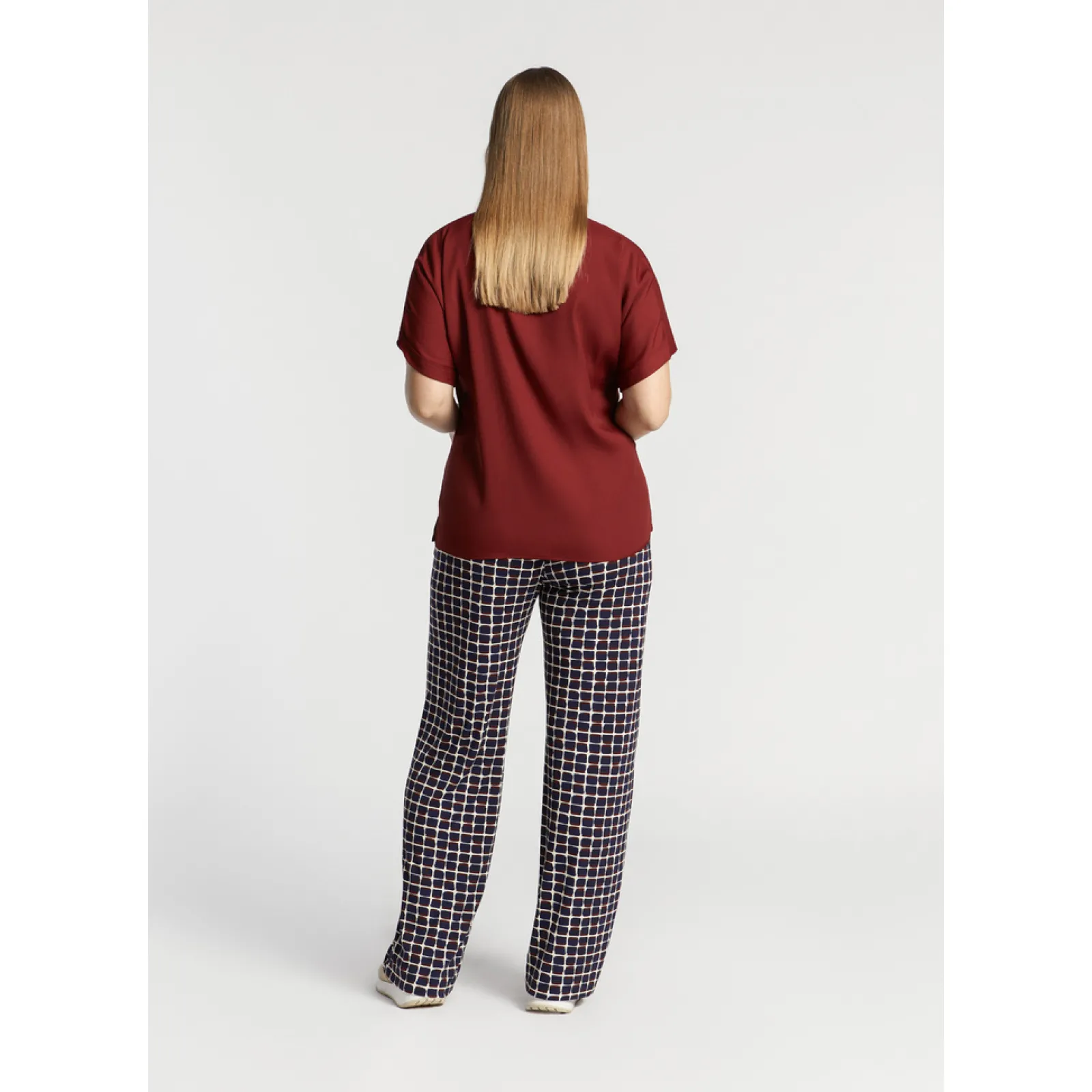 Xandres Pantalon en jersey avec imprimé fantaisie-Femme Xandres Plus|Pantalons