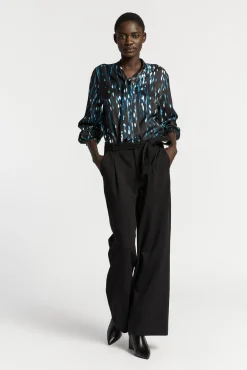 Xandres Pantalon en lurex-Femme Pantalons