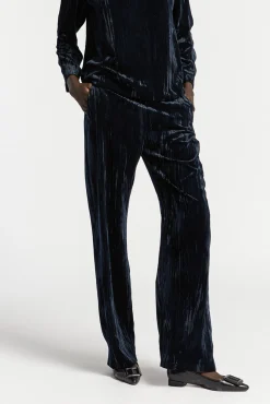 Xandres Pantalon en velours écrasé-Femme Pantalons
