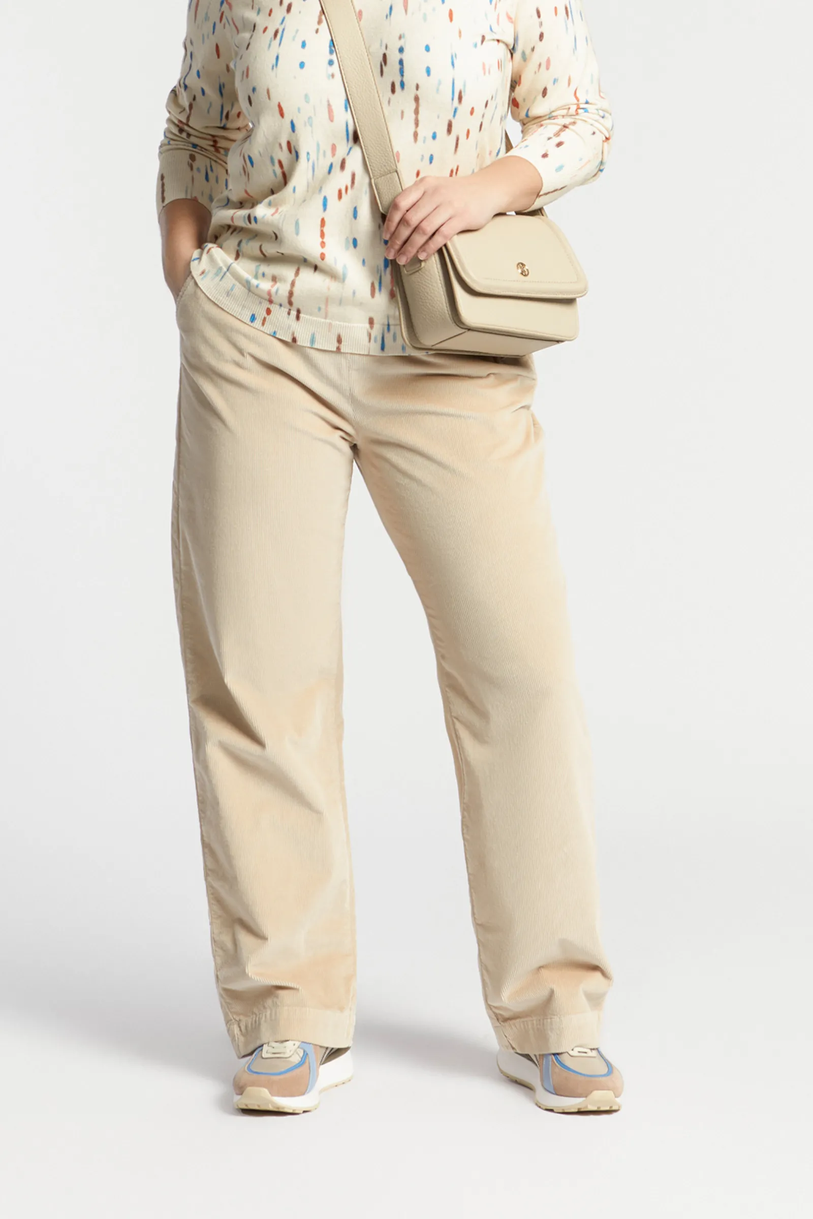 Xandres Pantalon extensible en velours côtelé-Femme Xandres Plus|Pantalons