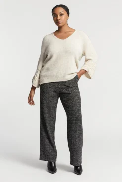 Xandres Pantalon habillé en tissu bouclettes-Femme Xandres Plus|Pantalons