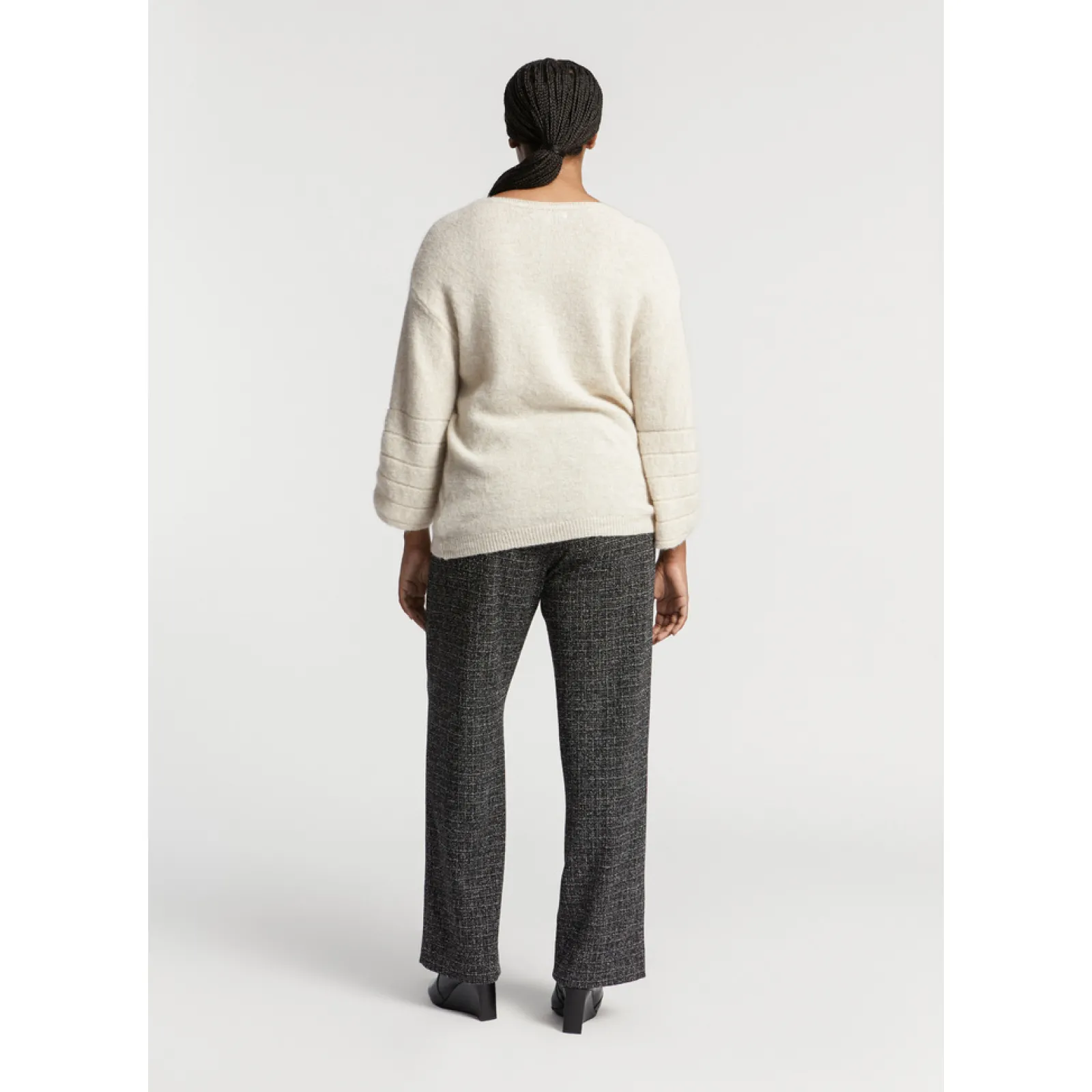Xandres Pantalon habillé en tissu bouclettes-Femme Xandres Plus|Pantalons