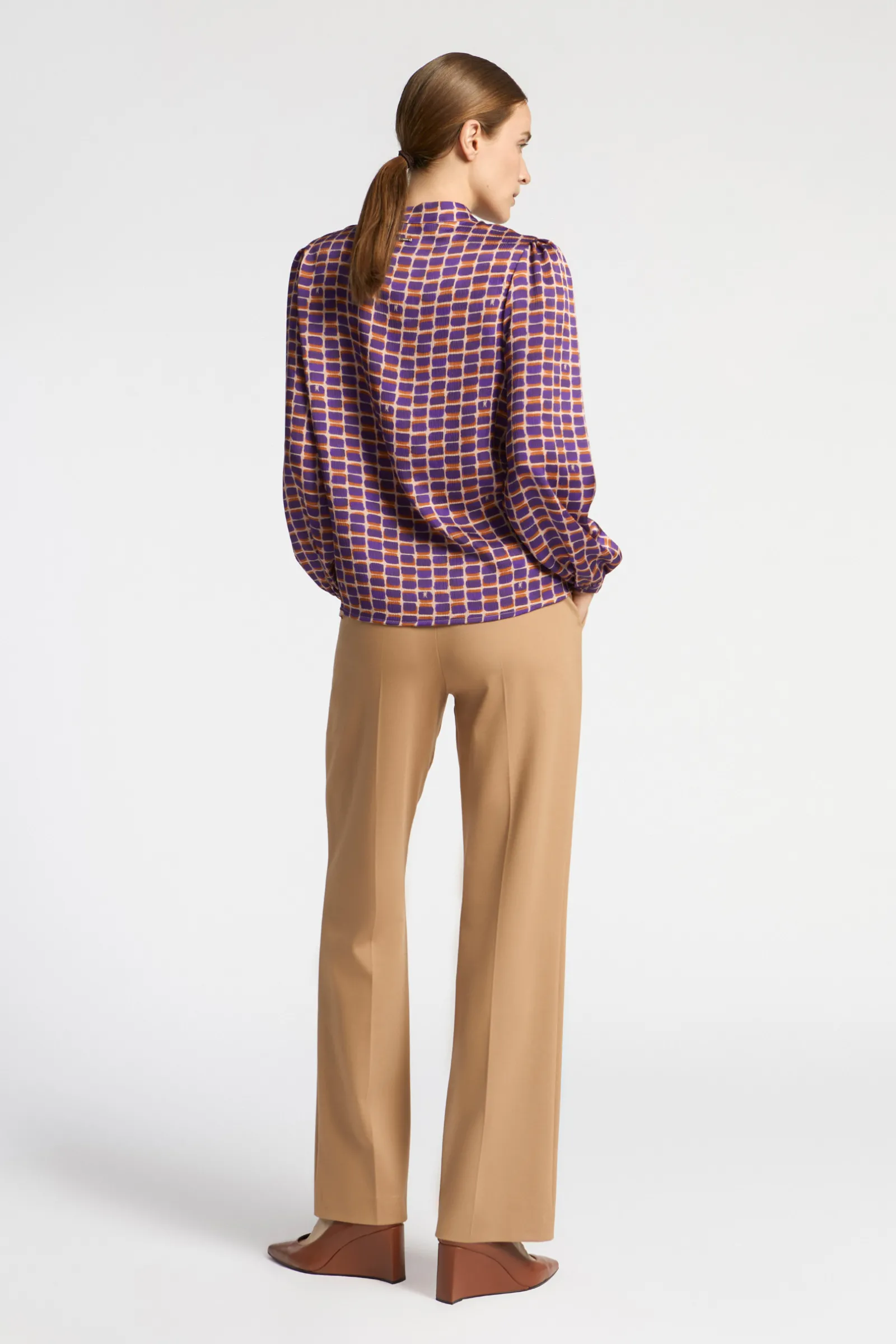 Xandres Pantalon habillé à jambes droites-Femme Pantalons