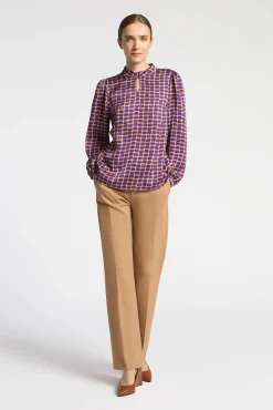 Xandres Pantalon habillé à jambes droites-Femme Pantalons