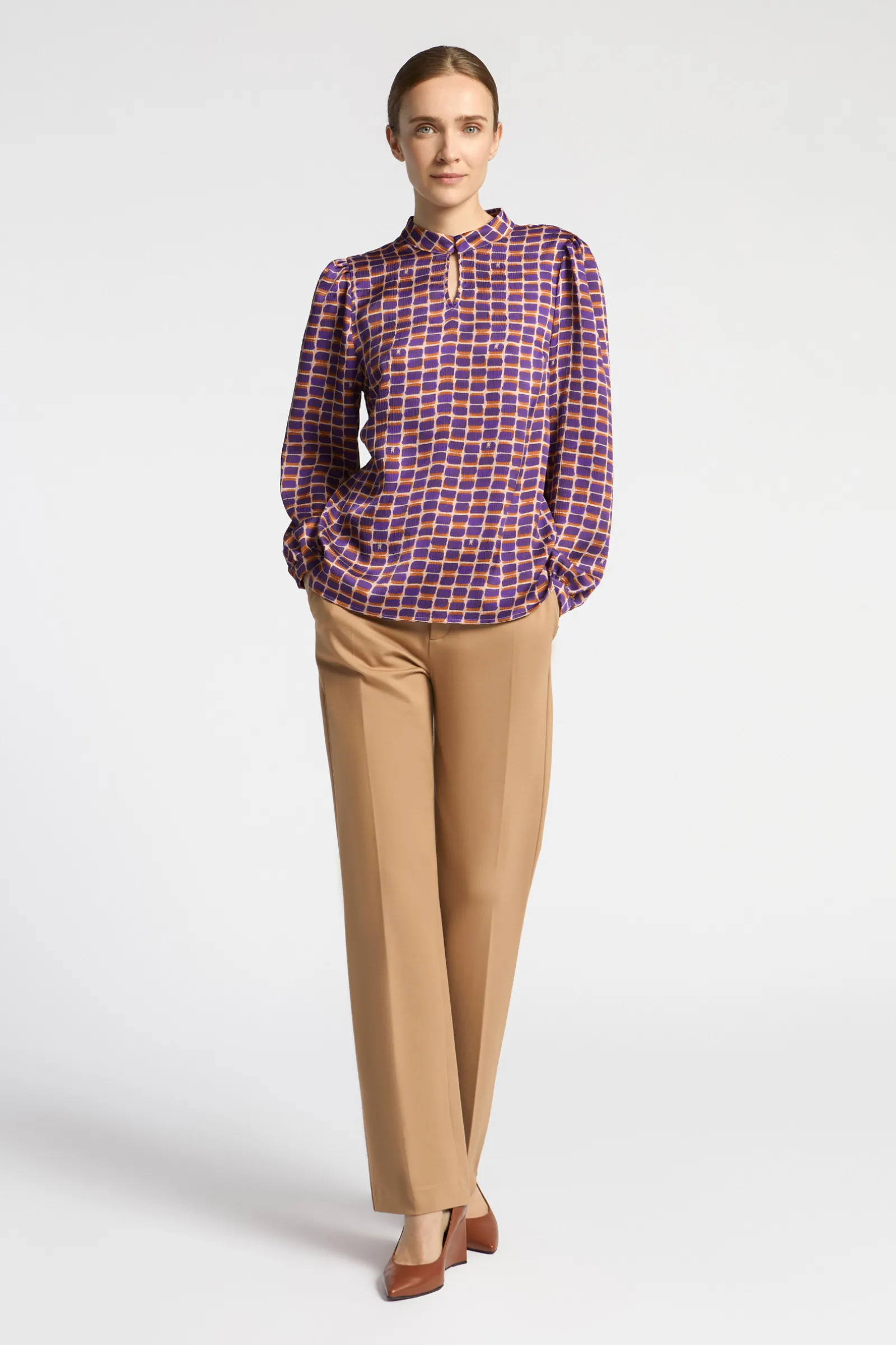 Xandres Pantalon habillé à jambes droites-Femme Pantalons